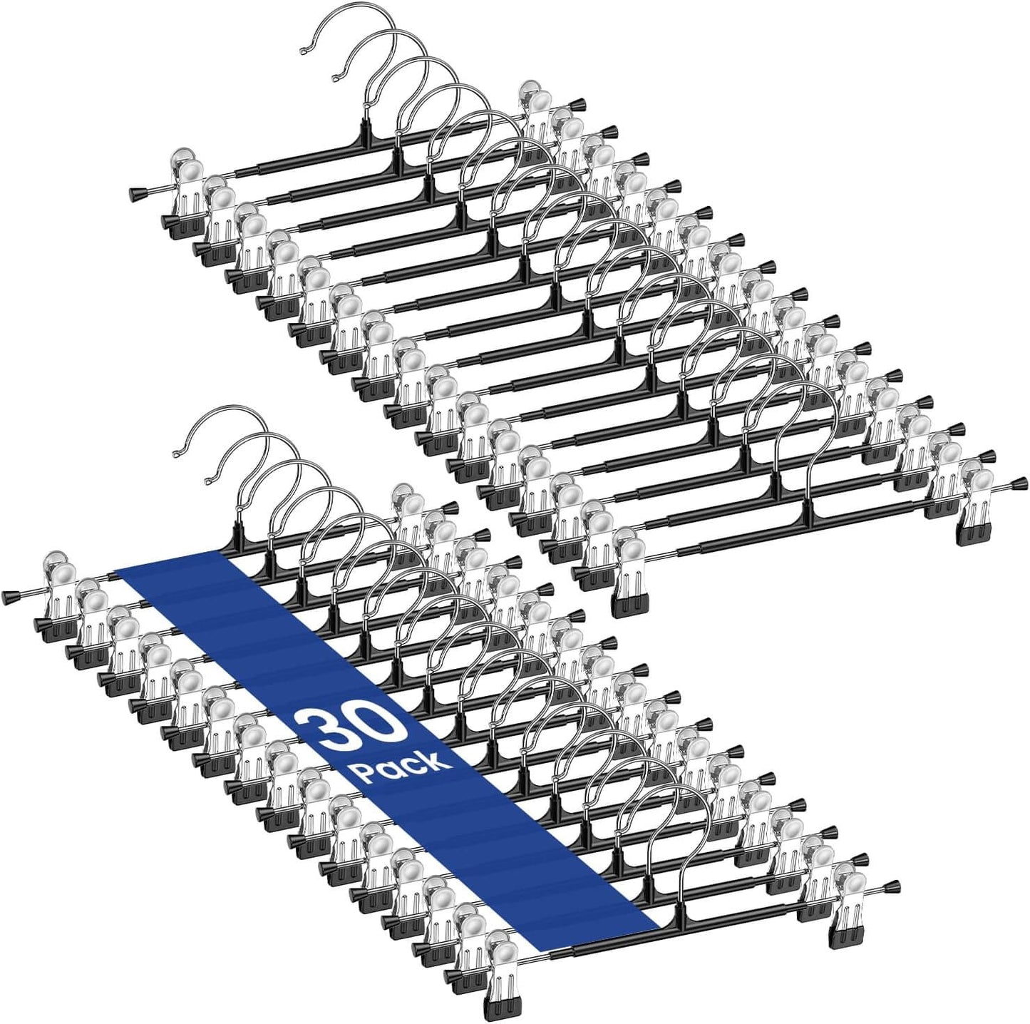 12 Inch Adjustable Pants Hangers with Non-Slip Grips