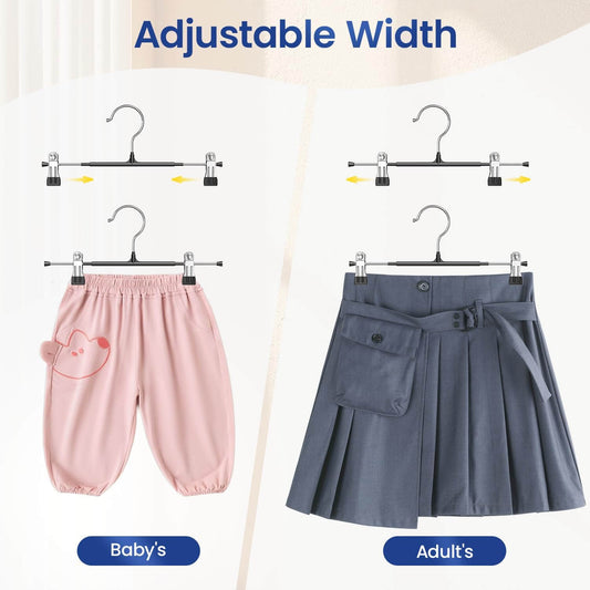 12 Inch Adjustable Pants Hangers with Non-Slip Grips