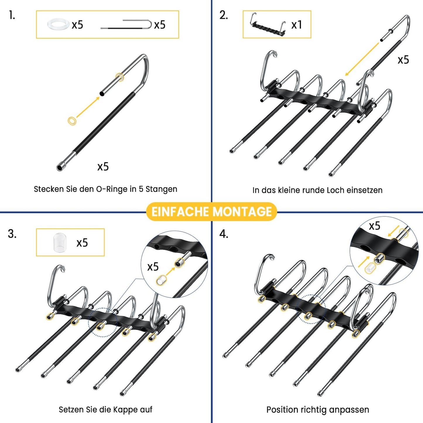 Space Saving Pants Hangers Assembly Required