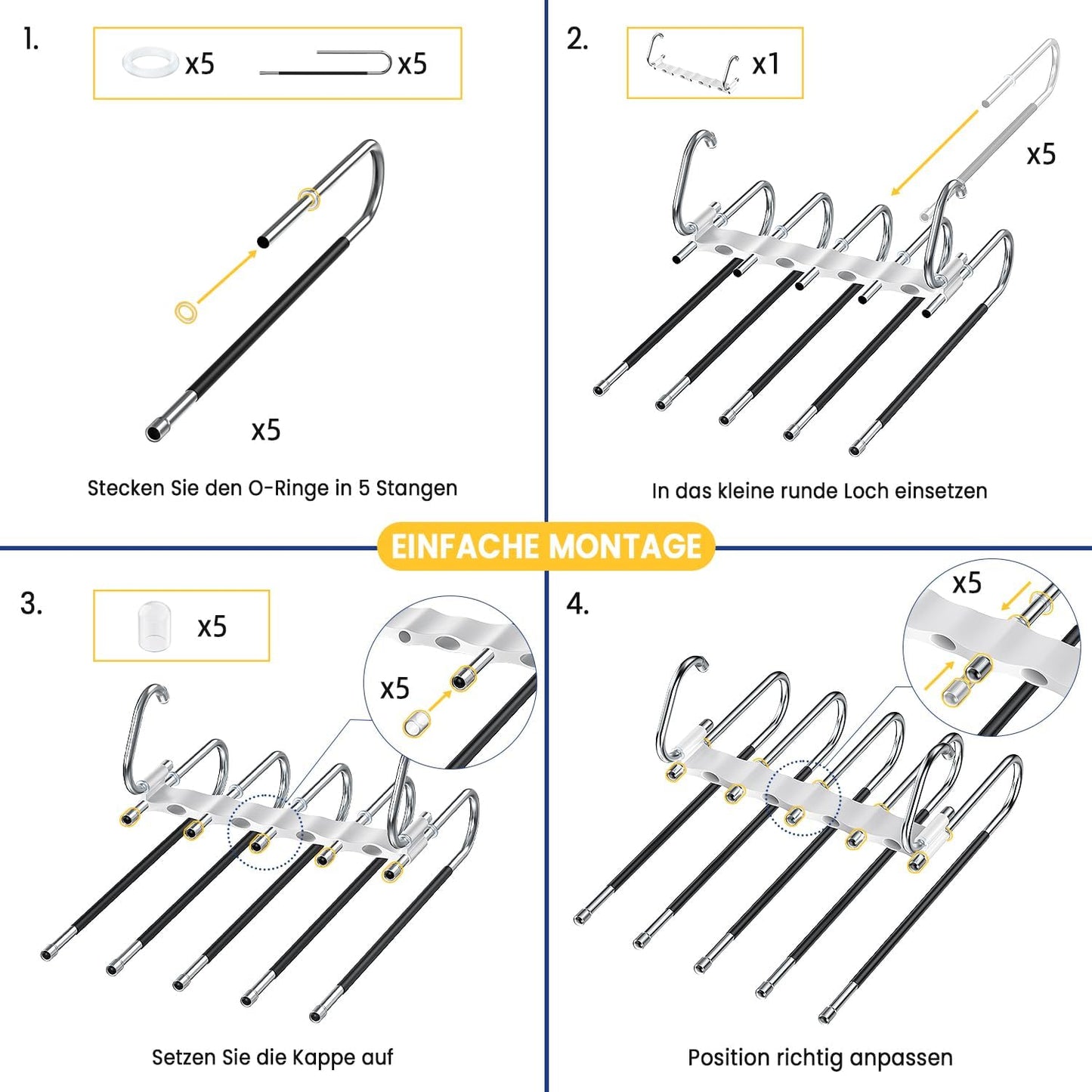 Space Saving Pants Hangers Assembly Required