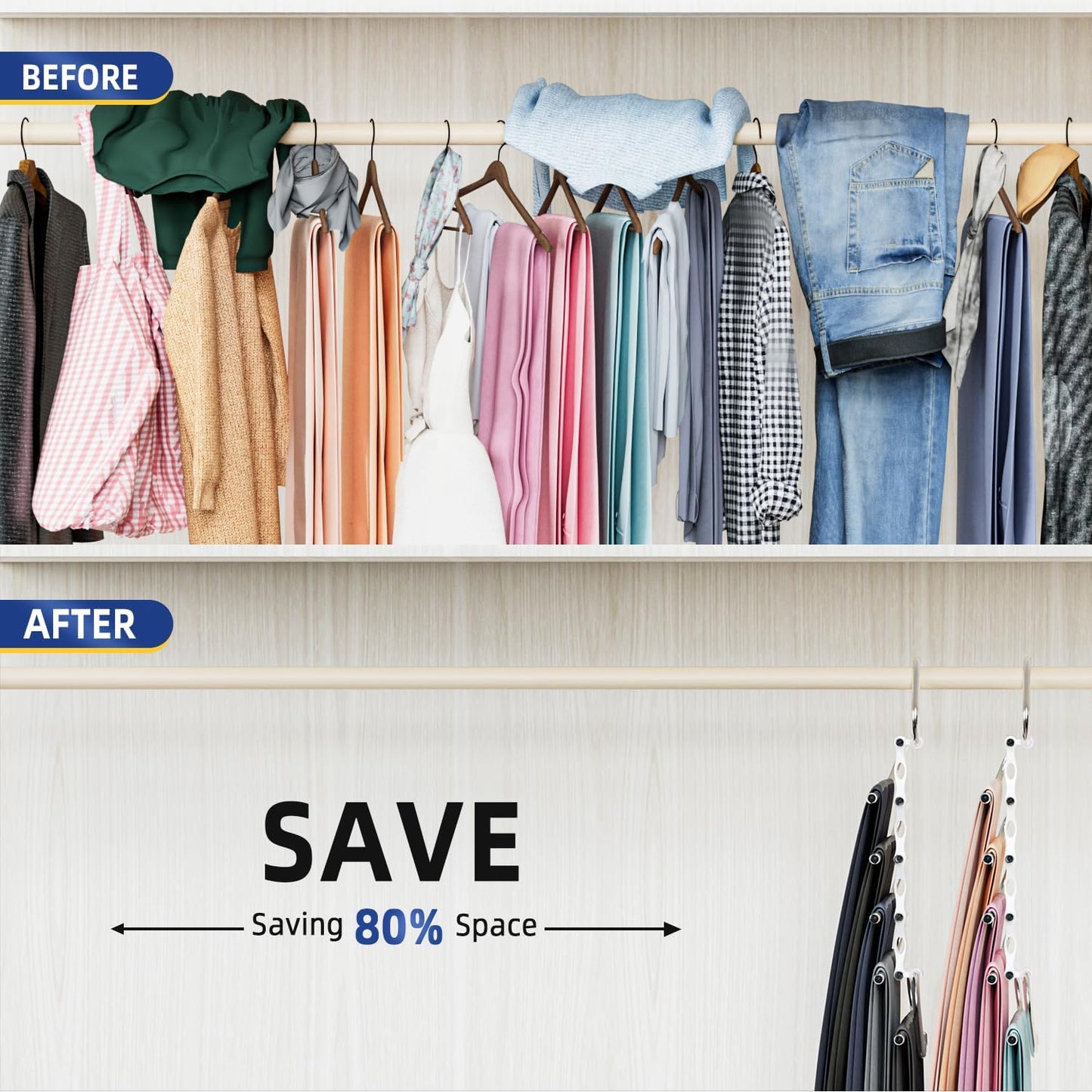 Space Saving Pants Hangers Assembly Required