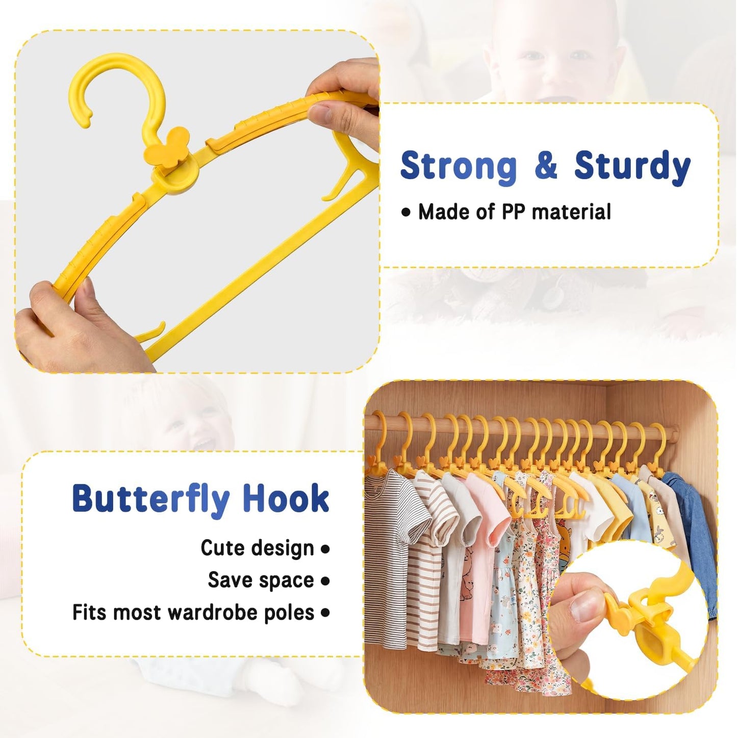 Adjustable Kids Clothes Hangers
