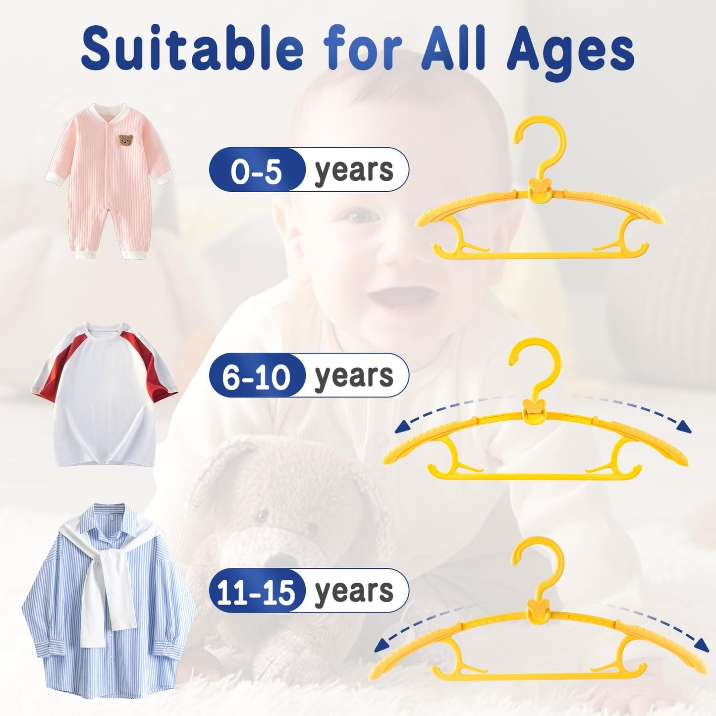 Adjustable Kids Clothes Hangers