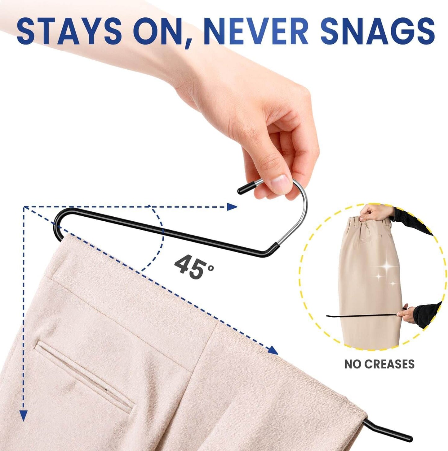 Space Saving Non-Slip Pants Hanger