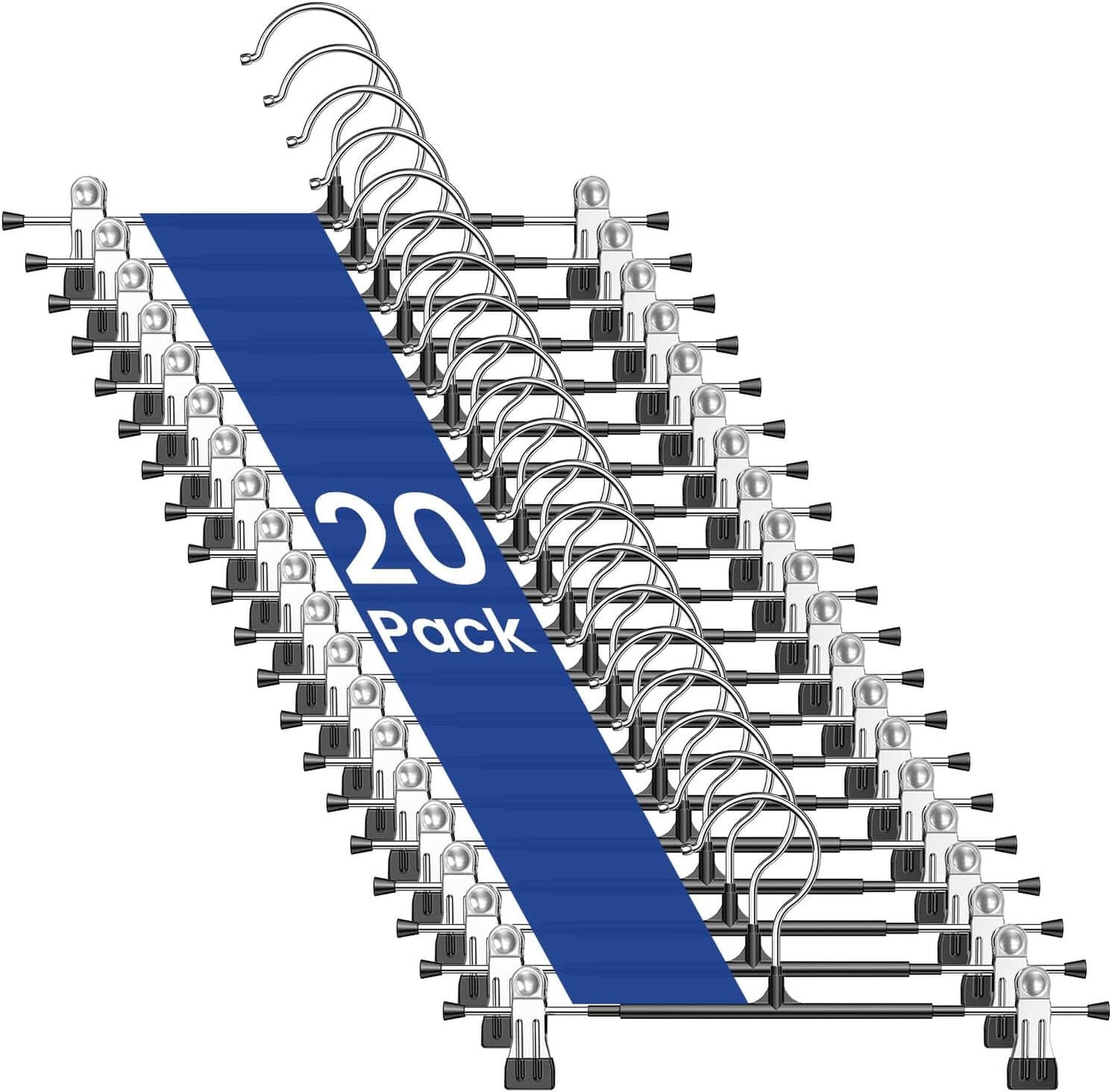 12 Inch Adjustable Pants Hangers with Non-Slip Grips