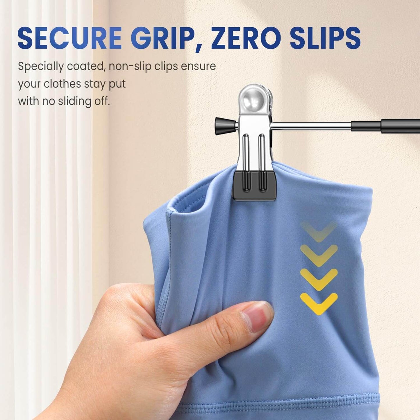 12 Inch Adjustable Pants Hangers with Non-Slip Grips