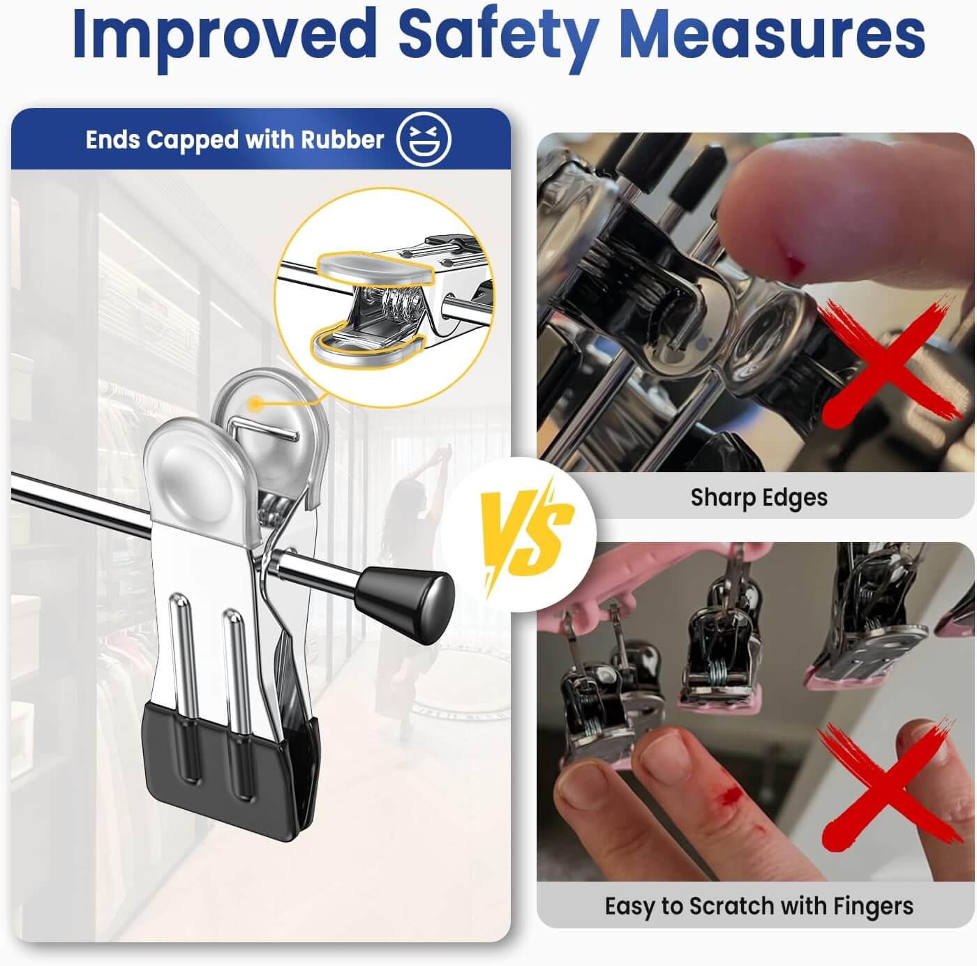 12 Inch Adjustable Pants Hangers with Non-Slip Grips
