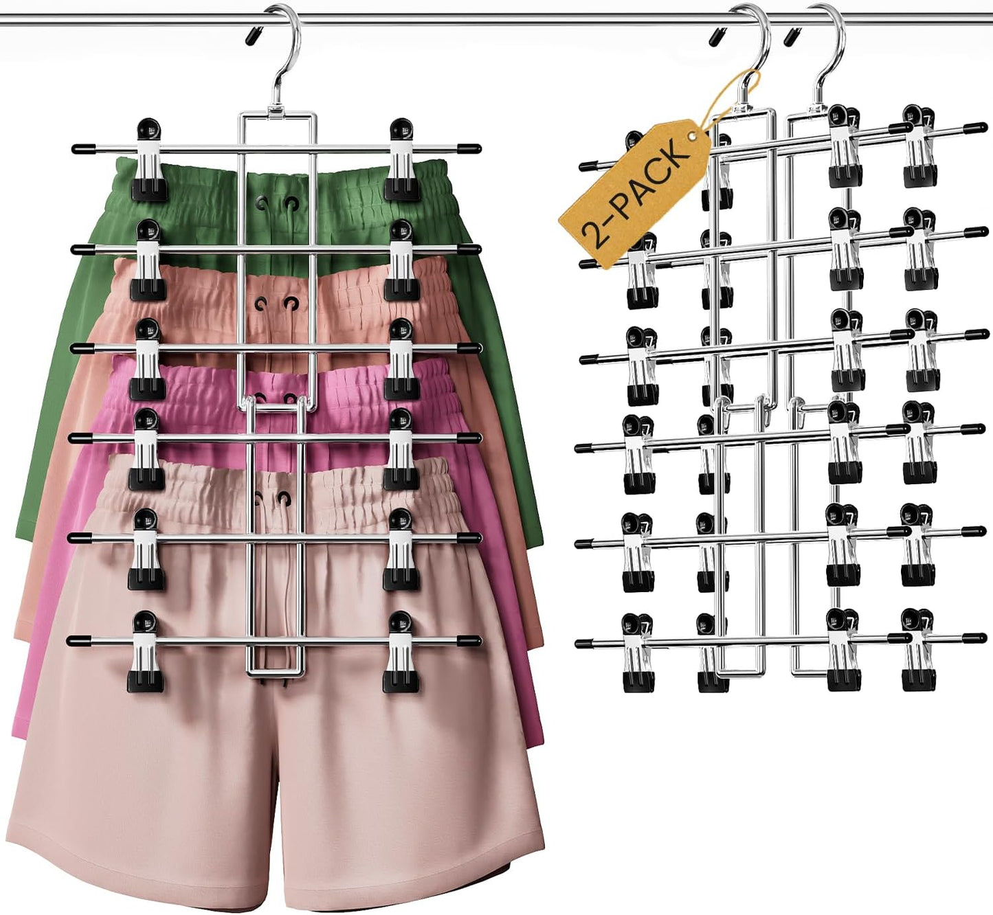 Skirt Hangers with Clips Space Saving