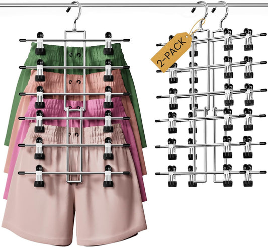 Skirt Hangers with Clips Space Saving